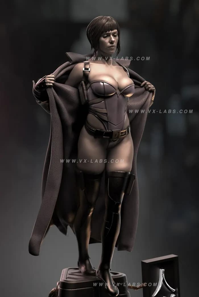 STL - ghost in the shell major motoko stl render 4