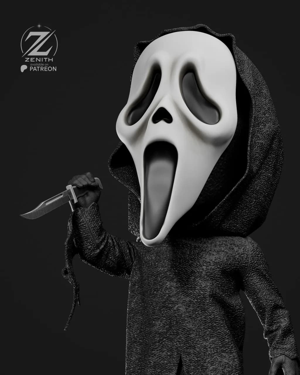 STL - Ghostface Estilizado Zenith Studios render 3
