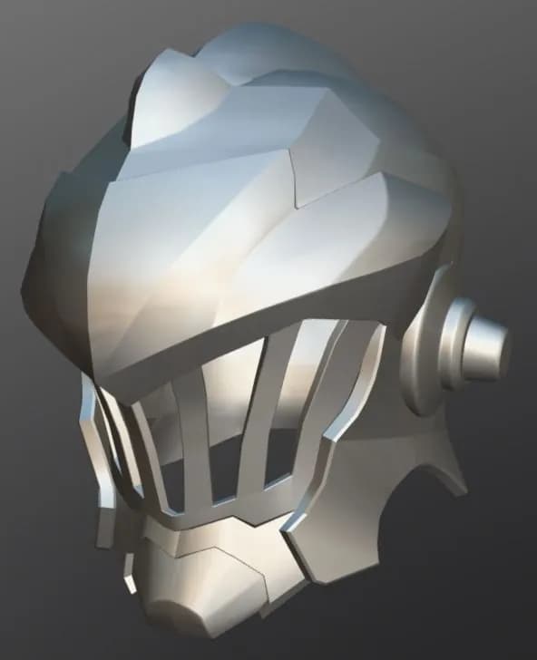 STL - goblin slayer suit helmet render 1