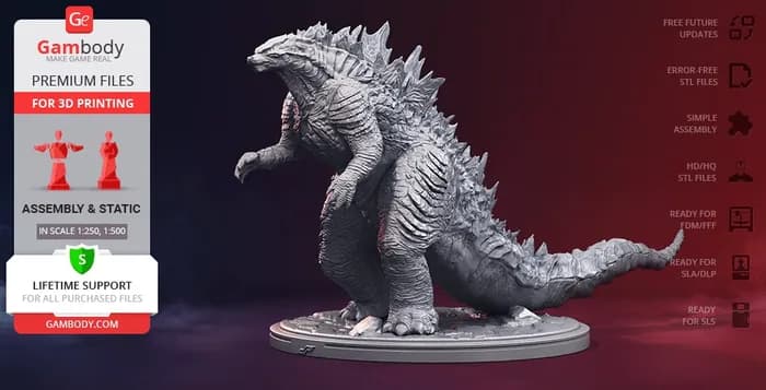 STL - godzilla 2014 gambody render 2
