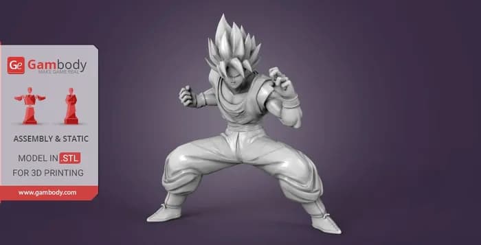 STL - goku gambody render 3