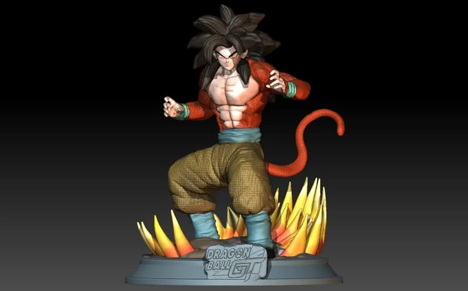 STL - Goku SSJ4 2 render 2