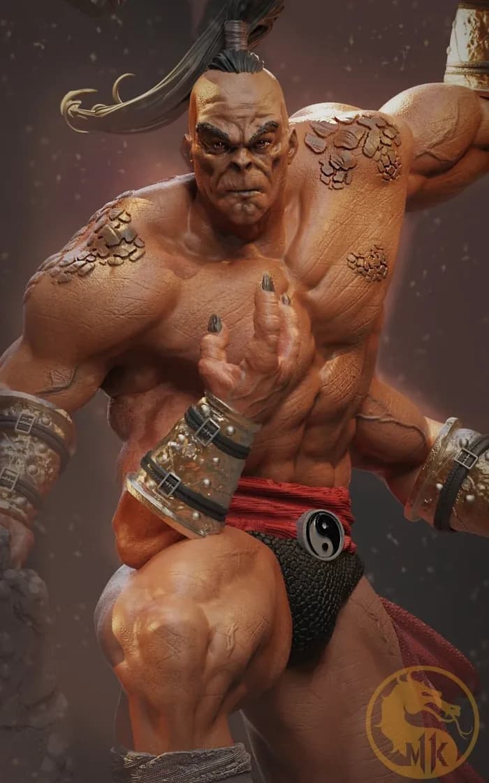STL - goro diorama render 2