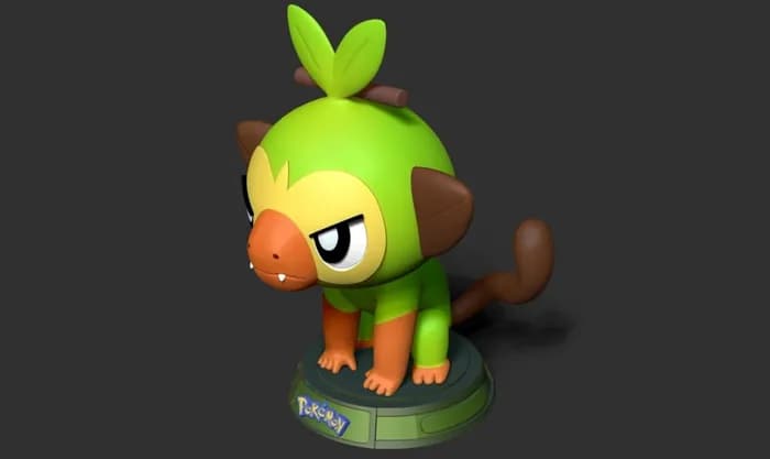 STL - grookey pokemon fanart render 2