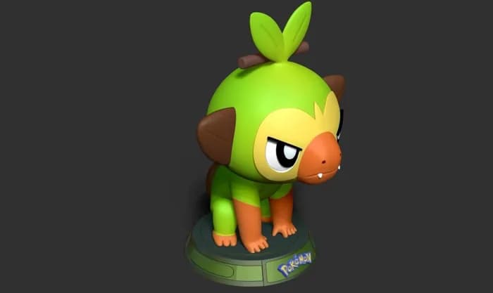 STL - grookey pokemon fanart render 3