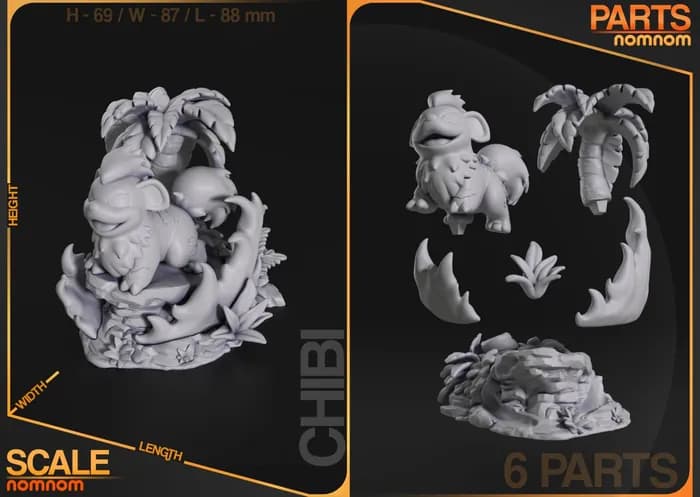 STL - growlithe render 2