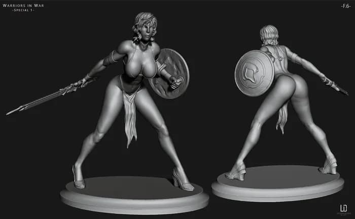 STL - Guerreras en Guerra render 3