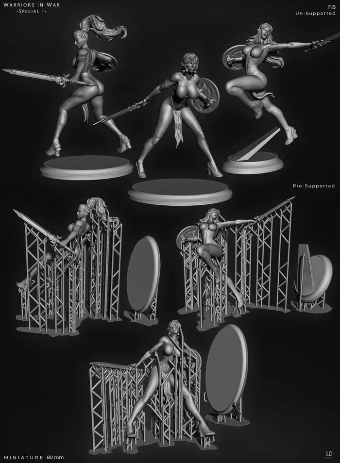 STL - Guerreras en Guerra render 5