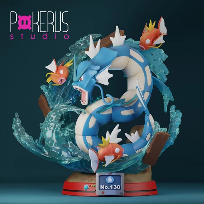 STL - gyarados pokerus studio mythic tier render 2