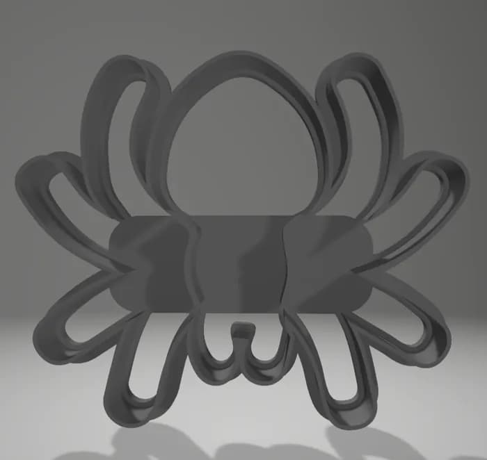 STL - halloween spider and bat cookie cutters render 1