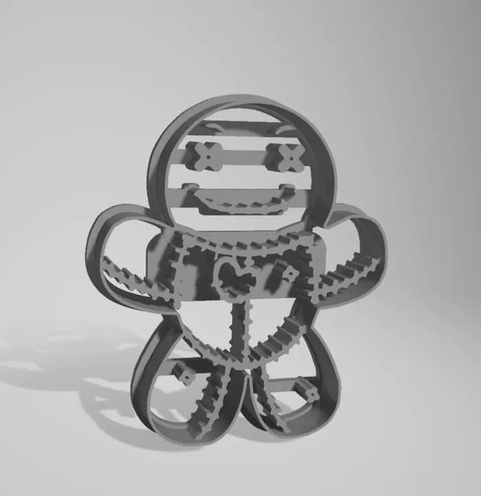 STL - halloween voodoo dool cookie cutter render 1