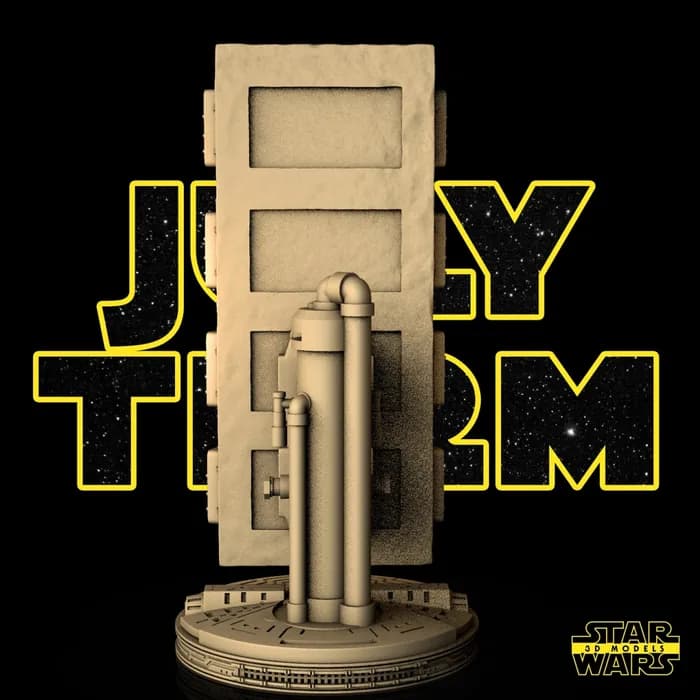 STL - han solo on carbonite render 3