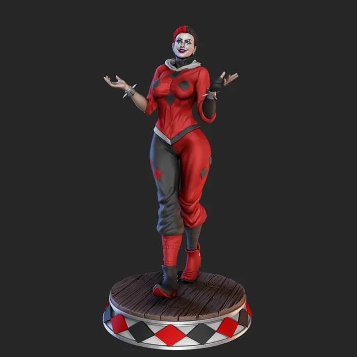 STL - Harley Quinn Coleccionista de Dragones render 4