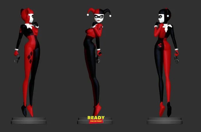 STL - harley quinn fanart render 2