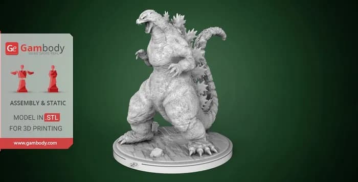 STL - heisei godzilla render 2