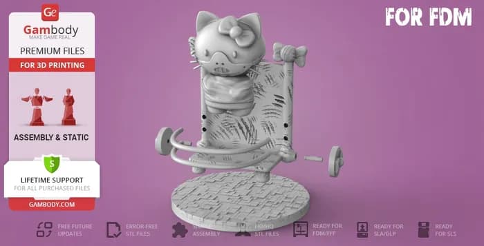 STL - hello hannibal kitty render 2