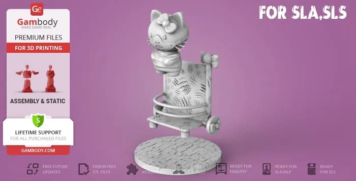 STL - hello hannibal kitty render 3