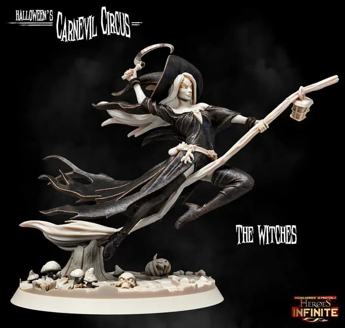 STL - heroes infinite carnevil circus the witch 5 render 1