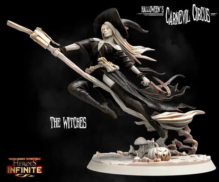 STL - heroes infinite carnevil circus the witch 5 render 3