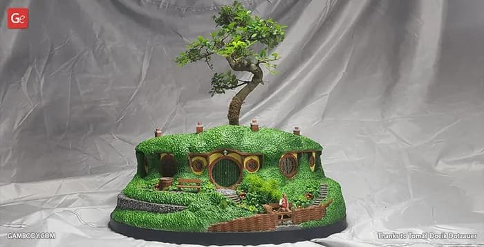 STL - hobbiton bonsai pot 3d printing model