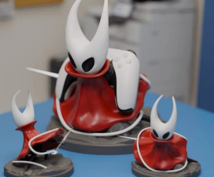 STL - hollow knight hornet controller stand render 1