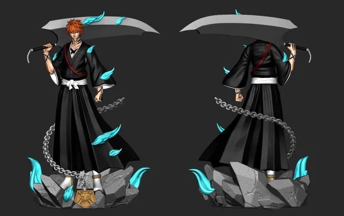 STL - ichigo bleach 3d print model horizon lite render 1