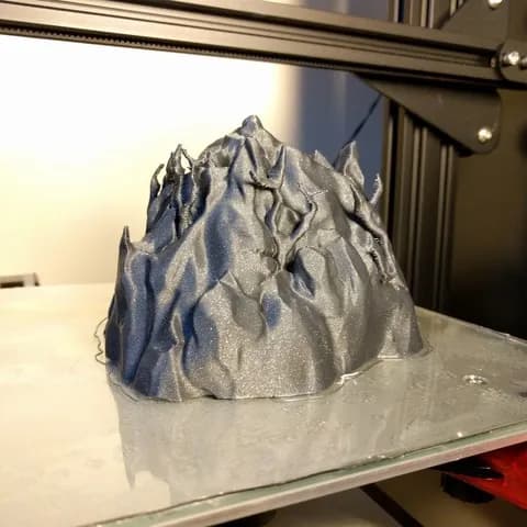 STL - Isla Flotante con Ciudad y Árbol Mágico render 5