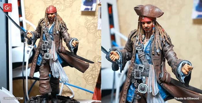 STL - jack sparrow gambody render 2