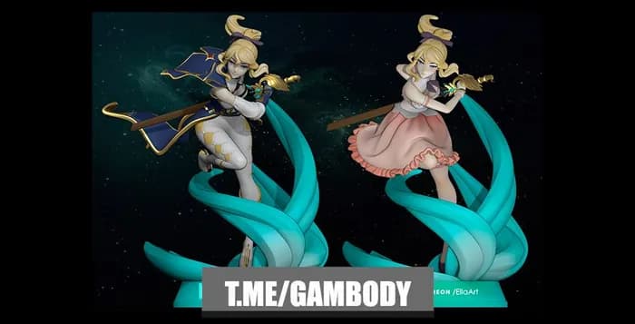 STL - jean genshin impact version 1 and 2 render 1