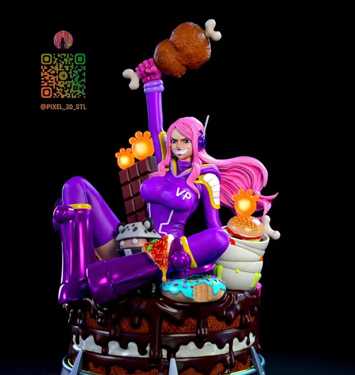 STL - jewelry bonney one piece render 3