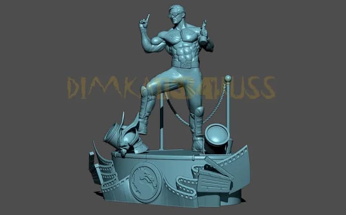 STL - johnny cage mortal kombat render 4