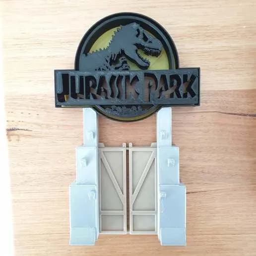 STL - jurassic park headphone stand or ornament render 2