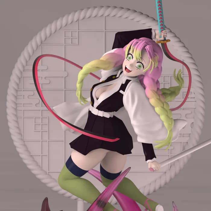 STL - Kanroji Mitsuri Figura de Colección render 4