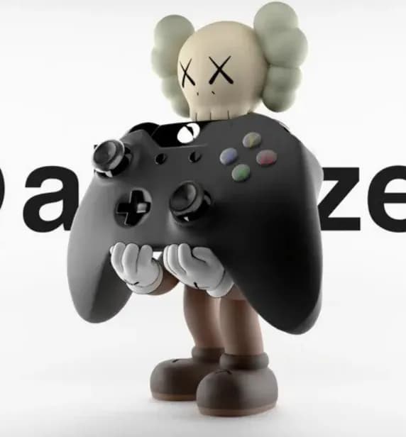 STL - kaws controller stand xbox one series x render 1