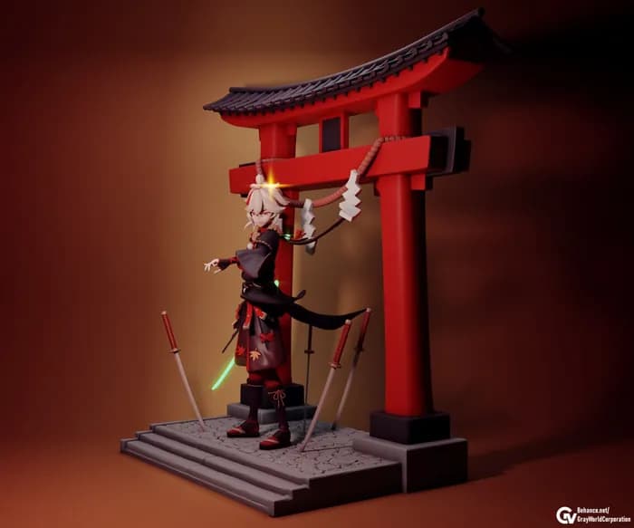 STL - kazuha render 2