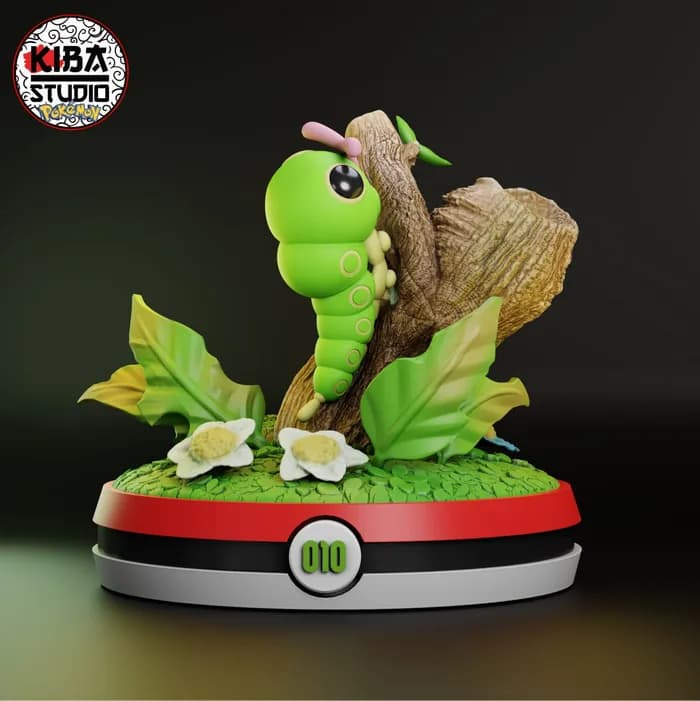 STL - kiba studio caterpie t me moxomor aka render 2
