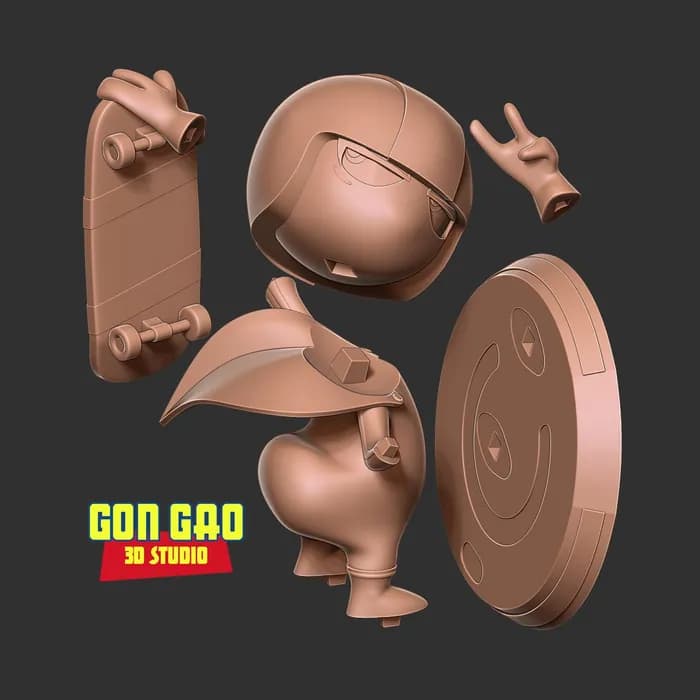 STL - kick buttowski fanart render 2