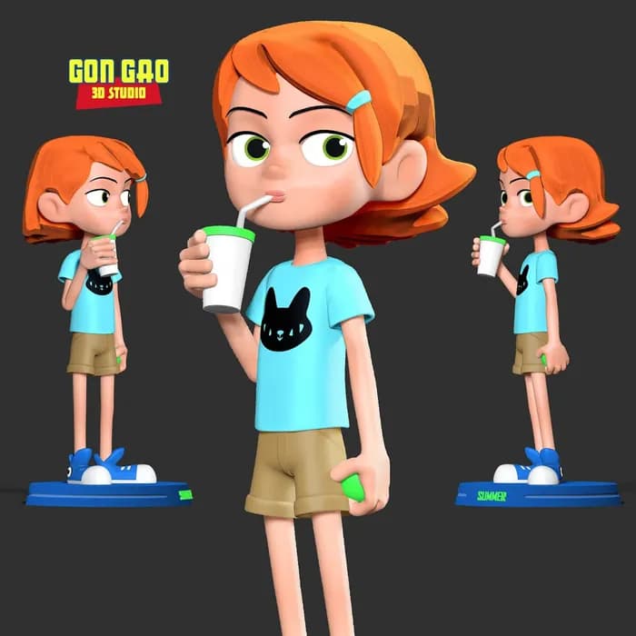 STL - kid gwen tennyson render 2
