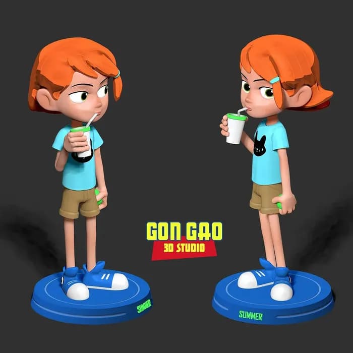 STL - kid gwen tennyson render 4