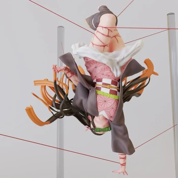 STL - kimetsu no yaiba nezuko blood demon art render 2