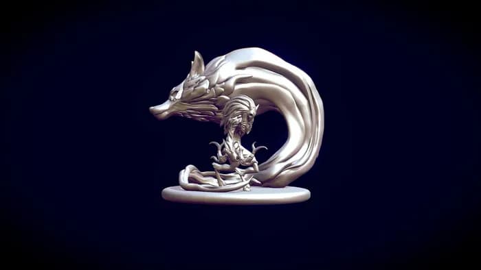 STL - kindred league of legends action figure stl render 1