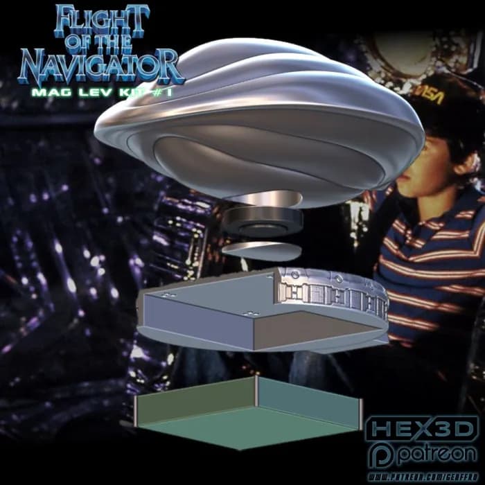 STL - Kit Mag Lev de Flight of the Navigator render 3
