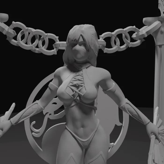 kitana mortal kombat character for 3d print