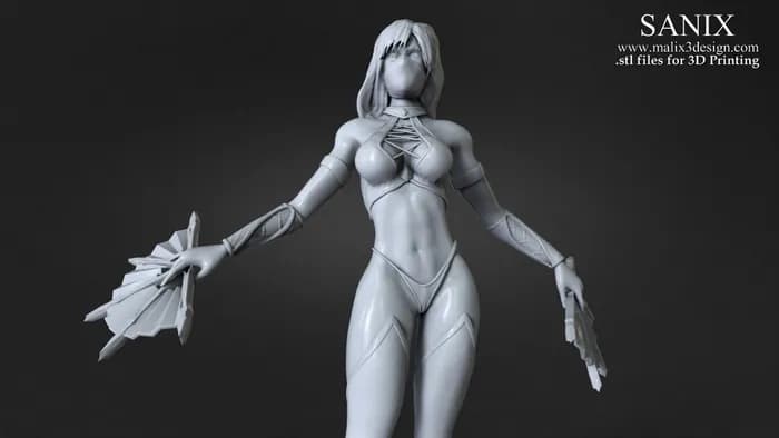 STL - kitana stl sanix render 3