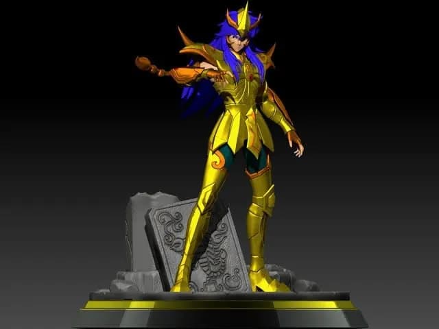 STL - knights of the zodiac saint seiya milo scorpion render 1