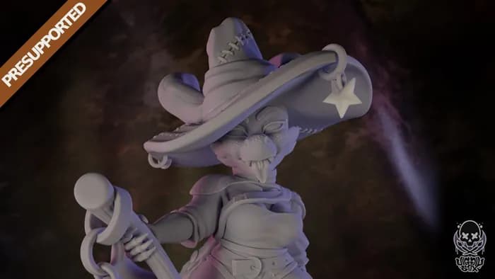 STL - kobold astrology witch render 3