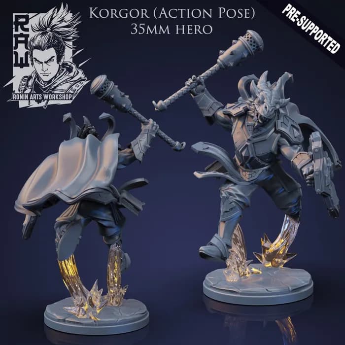 STL - korgor actionpose rar render 2