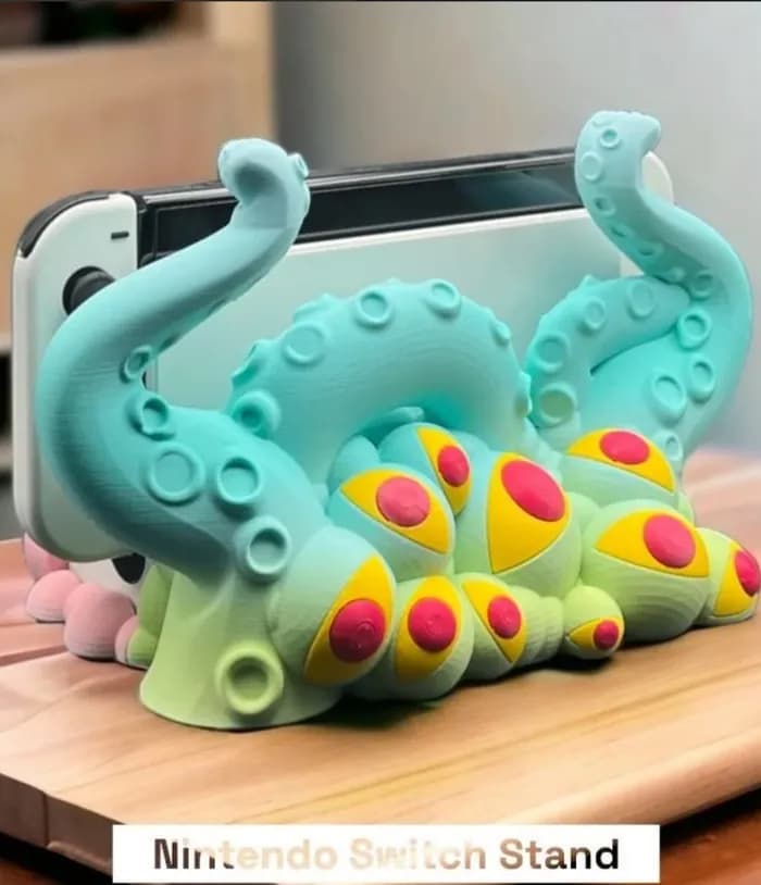STL - kraken nintendo switch stand for oled and classic version render 1