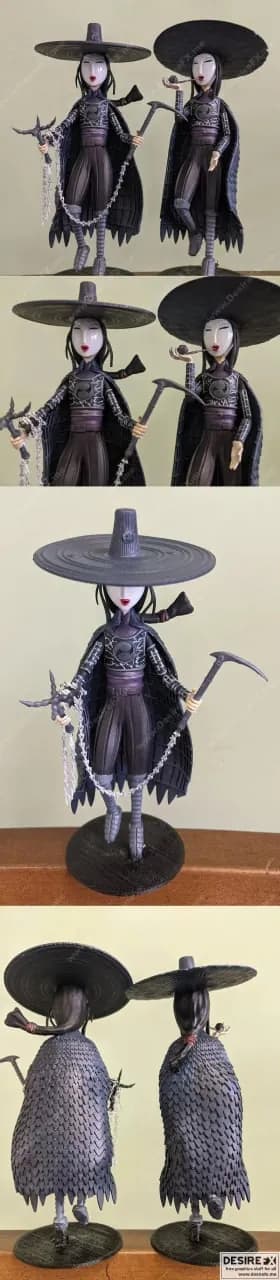 STL - kubo evil aunts – 3d print model stl render 1