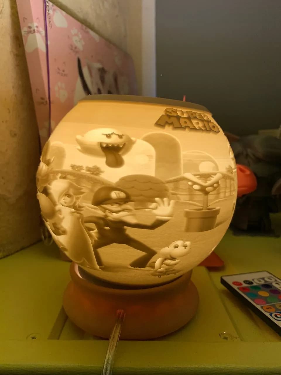 STL - Super Mario Lamp with characters